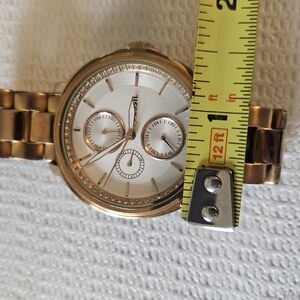 Fossil Gold-Tone Watch with Crystal Accents